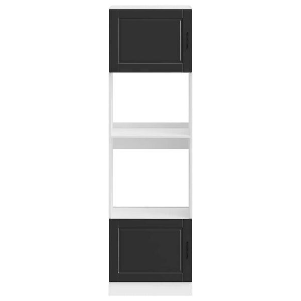 vidaXL Dulapuri pentru cuptor 2 buc Porto negru lemn prelucrat