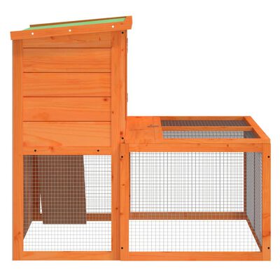 vidaXL Cușcă pentru iepuri, maro, 102x90x84,5 cm, lemn masiv de pin