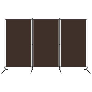 vidaXL Paravan de cameră cu 3 panouri, maro, 260 x 180 cm, textil
