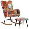 vidaXL Fotoliu balansoar cu taburet, model mozaic, multicolor, p&acirc;nză