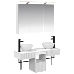 vidaXL Set dulap baie 4 pcs Alb 100 x 14,5 x 70 cm Lemn prelucrat