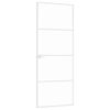 vidaXL Ușă de interior alb 76x201,5 cm sticlă securiz. / aluminiu slim