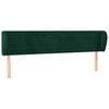 vidaXL Tăblie de pat cu aripioare verde &icirc;nchis 163x23x78/88 cm catifea