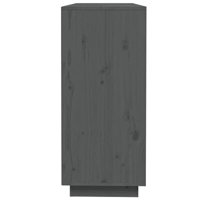 vidaXL Servantă, gri, 110,5x35x80 cm, lemn masiv de pin