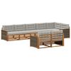 vidaXL Set de canapele de exterior 8 buc. Natural și gri deschis