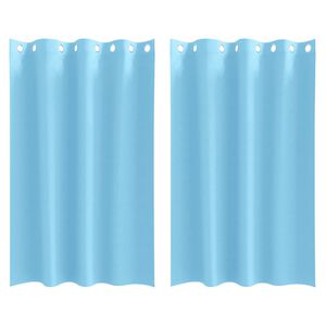 vidaXL Perdele Opaque cu Inel 2 buc. Albastru deschis 175 x 140 cm