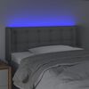 vidaXL Tăblie de pat cu LED, gri deschis, 83x16x78/88 cm, textil