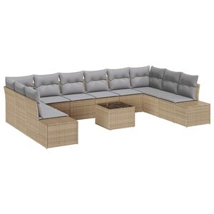 vidaXL Set de canapele pentru grădină 10 buc. 9-Număr de locuri