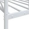 vidaXL Pat de zi fără saltea alb 90x200 cm oțel
