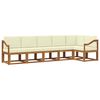 vidaXL Set de canapele de exterior 6 buc. Natural și Crem