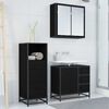 vidaXL Set de mobilier pentru baie 3 pcs Stejar negru Lemn compozit