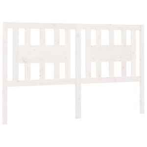 vidaXL Tăblie de pat, alb, 126x4x100 cm, lemn masiv de pin