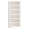 vidaXL Bibliotecă, alb, 80x35x183 cm, lemn masiv de pin