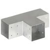 vidaXL Conector de grindă, formă T, 101 x 101 mm, metal galvanizat