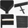 vidaXL Set de masă pentru grădină cu pernă 9 pcs Negru poliratan