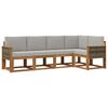 vidaXL Set de canapele de exterior 5 buc. Natural și gri deschis