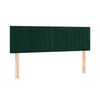 vidaXL Pat box spring cu saltea, verde &icirc;nchis, 140x200 cm, catifea
