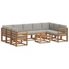 vidaXL Set de canapele de exterior 10 pcs Gri natural și deschis