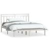 vidaXL Cadru de pat, alb, 140x190 cm, lemn masiv de pin