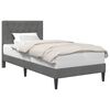 vidaXL Cadru de pat cu headboard Gri &icirc;nchis 90 x 190 cm Catifea