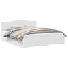vidaXL Cadru de pat cu sertar Alb 180 x 200 cm Lemn prelucrat
