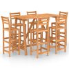 vidaXL Set mobilier bar de exterior, 7 piese, lemn masiv de acacia