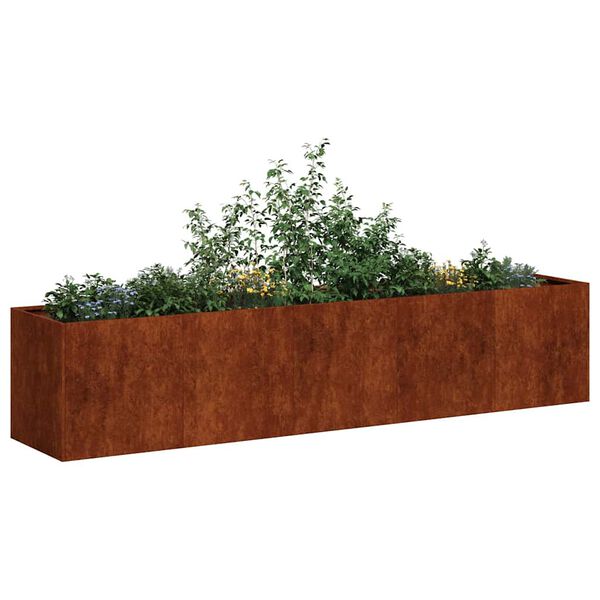 vidaXL Jardinieră Rusty 200x40x40 cm Oțel pentru intemperii
