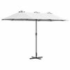 vidaXL Parasol de Grădină Nisipiu 370 x 197 x 239 cm