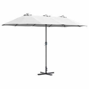 vidaXL Parasol de Grădină Nisipiu 370 x 197 x 239 cm