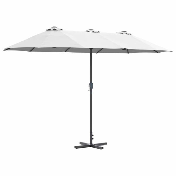 vidaXL Parasol de Grădină Nisipiu 370 x 197 x 239 cm