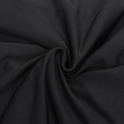vidaXL Husă elastică pentru canapea cu 4 locuri poliester jersey negru
