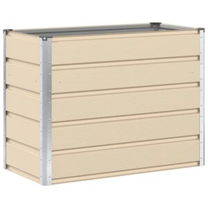 vidaXL Jardinieră Creme 100 x 50 x 75 cm Oțel Galvanizat