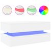 vidaXL Măsuță de cafea cu lumini LED, alb, 90x50x40 cm
