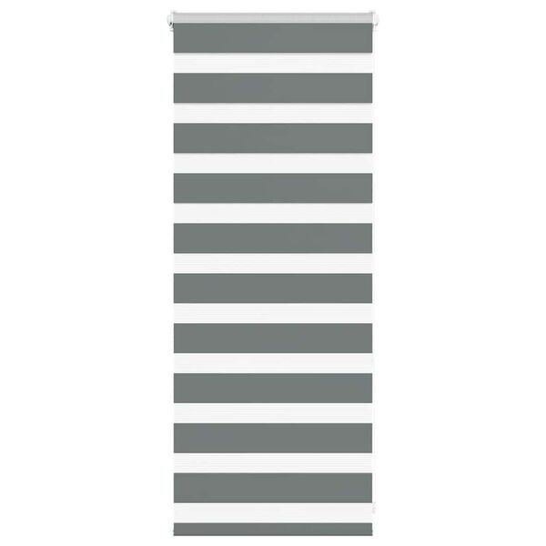 vidaXL Jaluzea tip zebra gri închis lățime țesătură 55,9 cm poliester