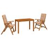 vidaXL Garden Dining Set natural Lemn Solid de Acacia
