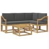 vidaXL Set de canapele de exterior 5 buc. Alb și antracit