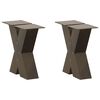 vidaXL Picioare pentru măsuță de cafea &icirc;n formă de X, 2 buc., oțel natural, 40x(30-31) cm