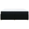 vidaXL Pat box spring cu saltea, negru, 200x200 cm, textil