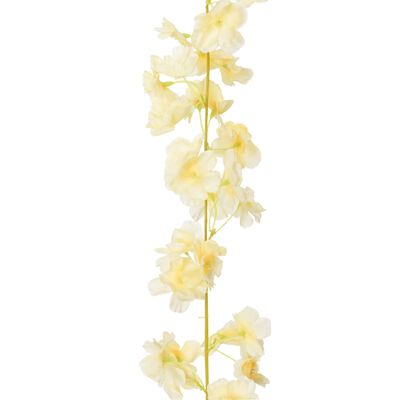 vidaXL Ghirlande de flori artificiale, 6 buc., șampanie, 180 cm