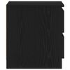 vidaXL Dulap de noapte cu sertar 2 pcs Stejar Negru 50 x 40 x 43,5 cm
