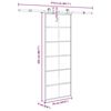 vidaXL Ușă glisantă cu set feronerie, 76x205 cm, sticlă ESG/aluminiu