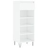 vidaXL Pantofar, alb extralucios, 40x36x105 cm, lemn compozit