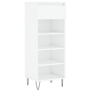 vidaXL Pantofar, alb extralucios, 40x36x105 cm, lemn compozit