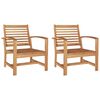 vidaXL Scaun 2 Bucată Maro 65 x 60 x 76,5 cm Lemn solid de tec