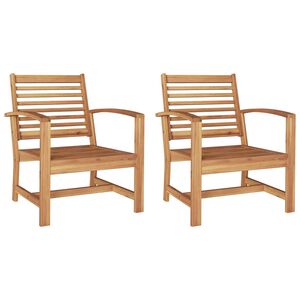 vidaXL Scaun 2 Bucată Maro 65 x 60 x 76,5 cm Lemn solid de tec