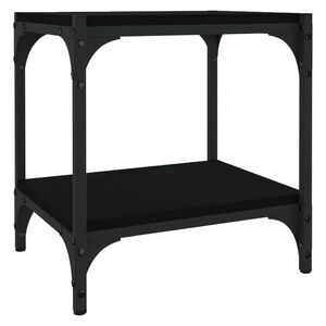 vidaXL Comodă TV, negru, 40x33x41 cm, lemn prelucrat și oțel