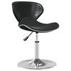 vidaXL Scaun de bar, negru, piele ecologică