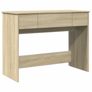 vidaXL Masă de toaletă cu oglindă, stejar sonoma, 100x45x76 cm