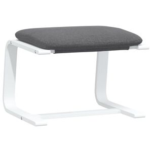 vidaXL Taburet, gri &icirc;nchis, 51x41x40 cm, material textil