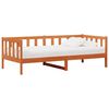 vidaXL Pat de zi cu headboard Culoare ceară maro și alb 90 x 200 cm